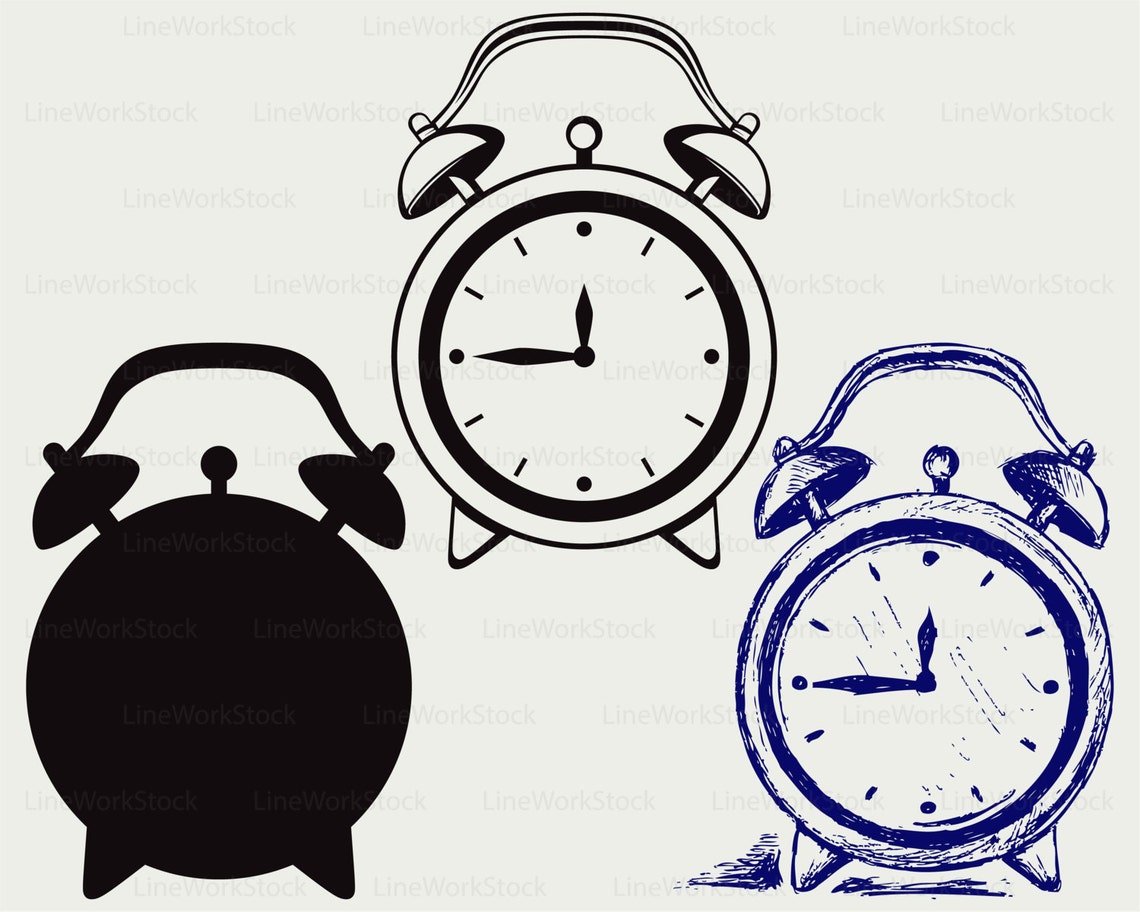 Alarm Clock Svg/clock Clipart/alarm Clock Svg/clock Etsy