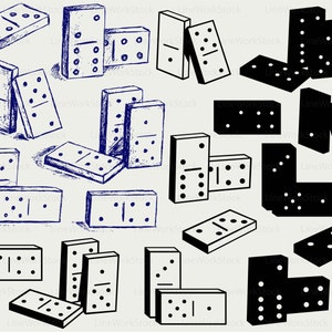 Domino Cliparts Illustration par atlasart · Creative Fabrica
