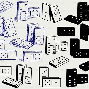 Dominos Svg/Domino Clipart/Domino Svg/Domino Kontur/Domino Cricut/Domino geschnitten Dateien/Clip Kunst/digitaler download Entwürfe/svg