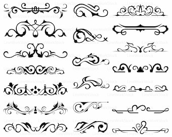 Swirl svg/scroll clipart/swirl svg/swirl silhouette/scroll cricut/swirl cut files/ornament clip art/swirl digital/divider/designs/svg