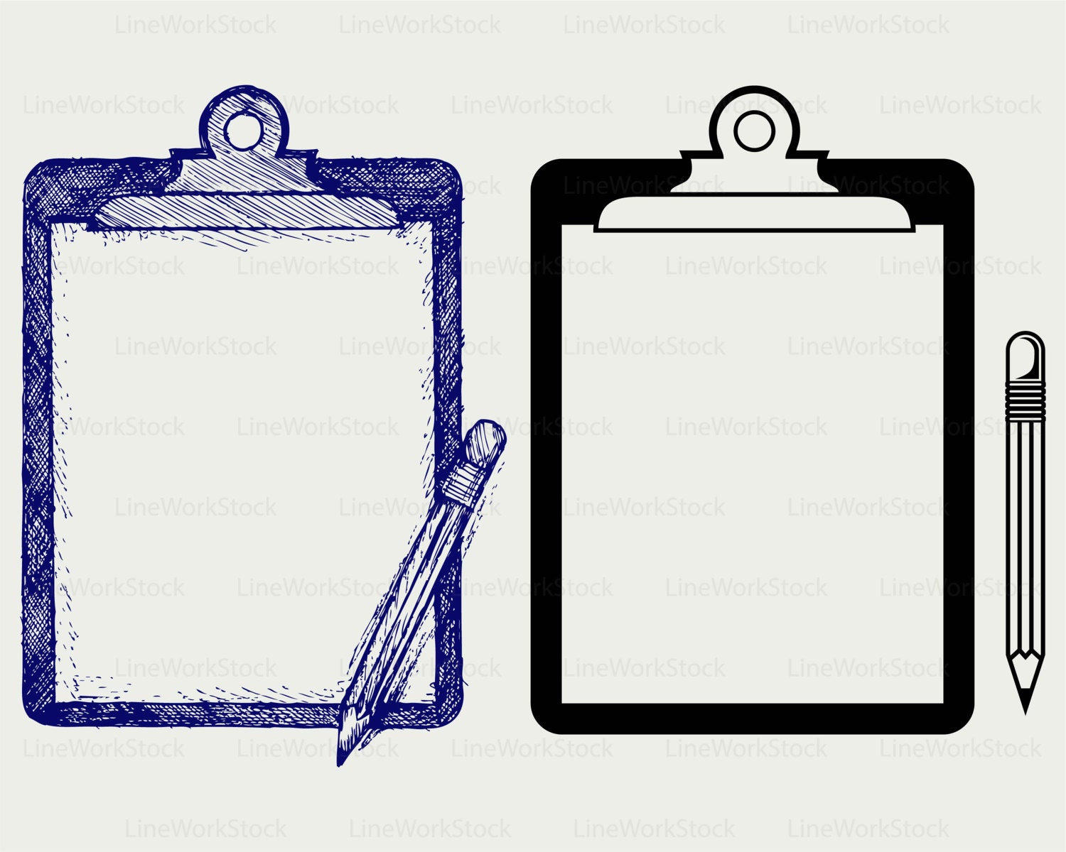 Clipboard and pencil svg/clipboard clipart/clipboard | Etsy