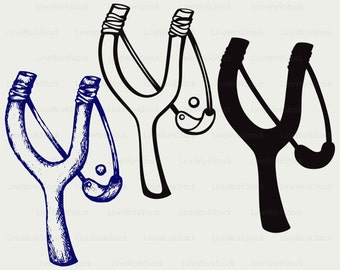 Catapult slingshot svg/hand catapult clipart/slingshot svg/slingshot silhouette/cricut cut files/clip art/digital download designs/svg