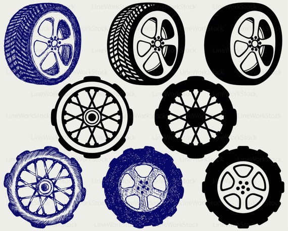 tires and rims clipart of flowers