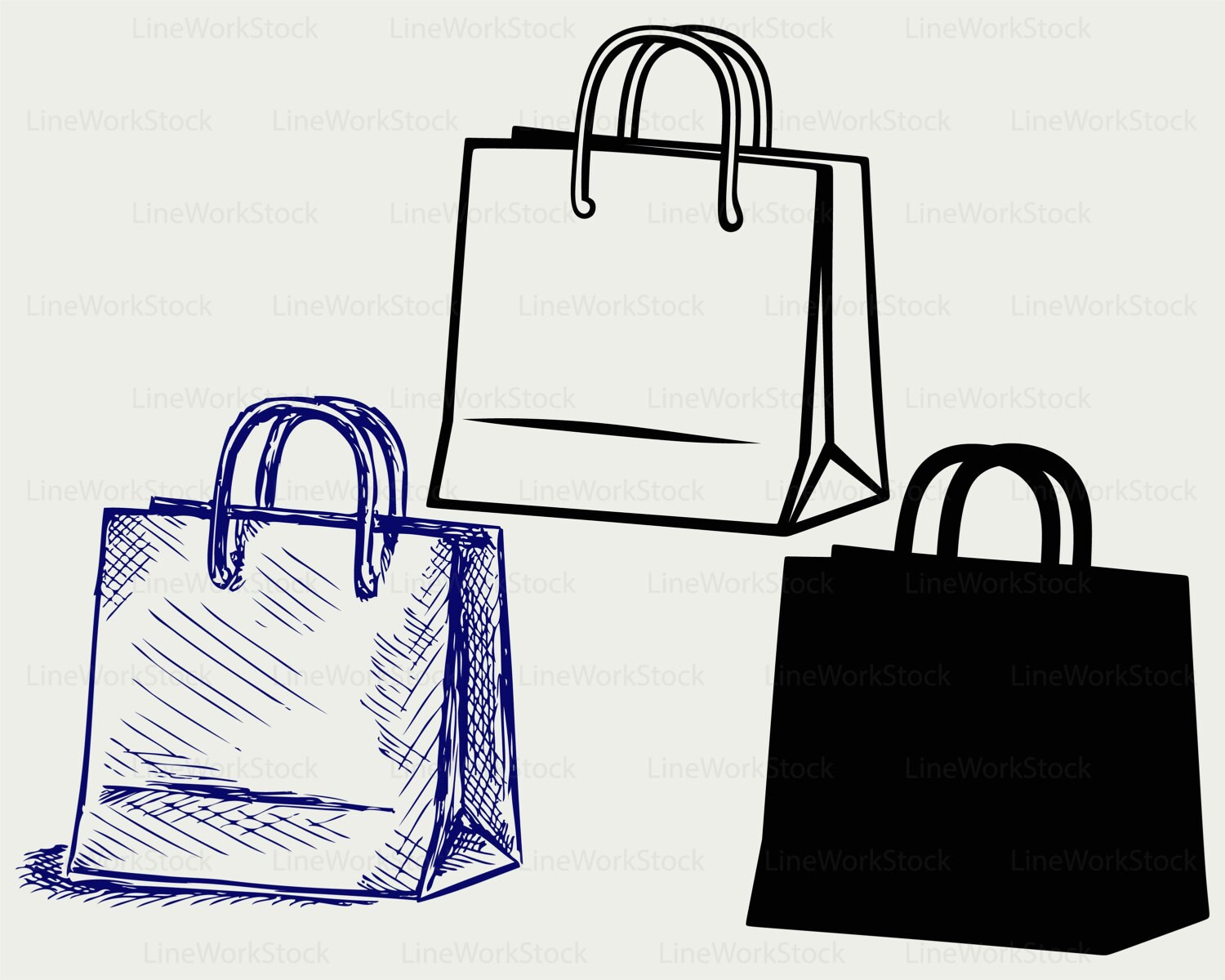 Paper bag svg/paper bag clipart/paper bag svg/paper bag Etsy