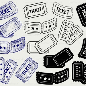 Ticket svg/clipart/ticket svg/ticket silhouette/ticket cricut cut files/movie clip art/ticket digital download designs/svg