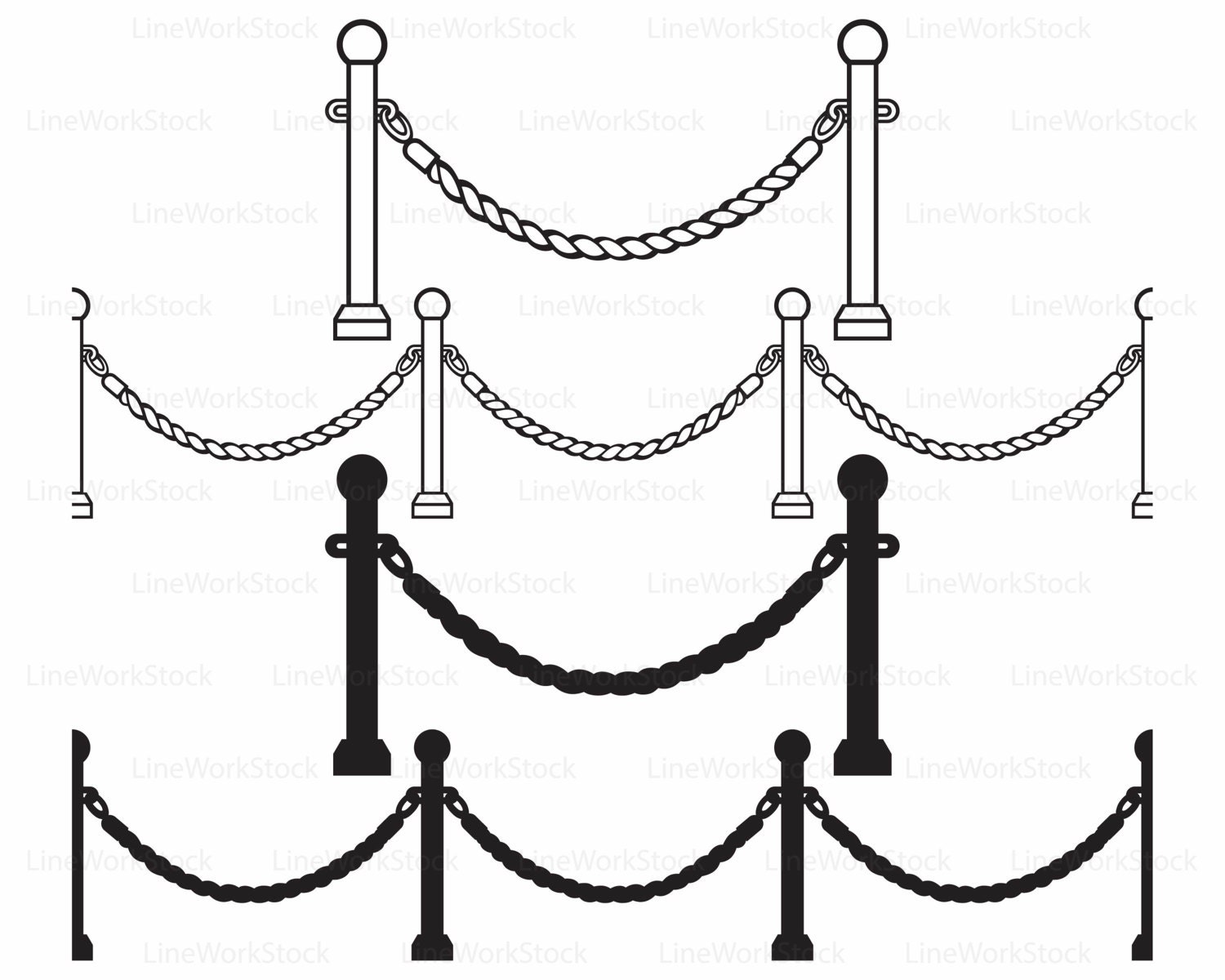 Chain Rope Fence Svg/rope Fence Clipart/rope Fence Svg/rope Etsy