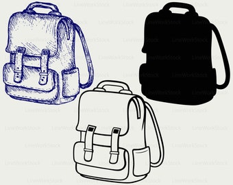 School backpack svg/backpack clipart/backpack svg/backpack  silhouette/backpack cricut cut files/clip art/digital download designs/svg