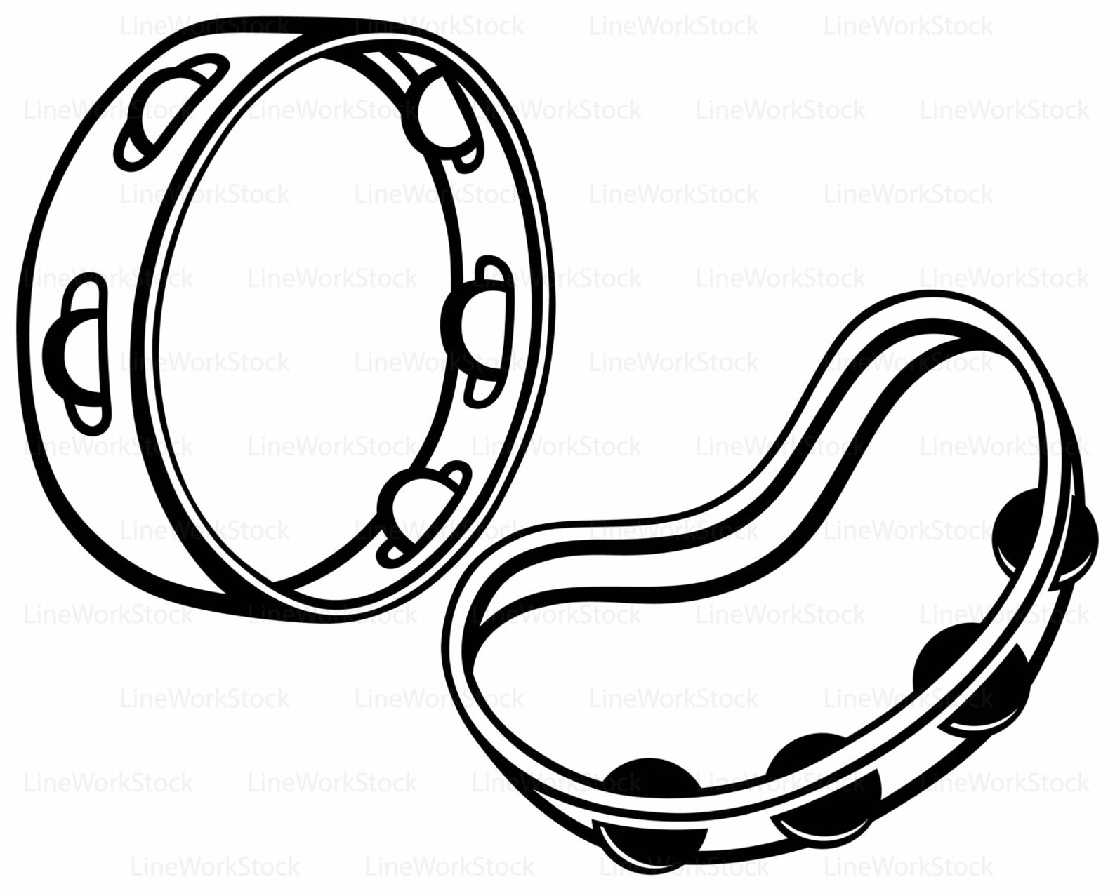 Tambourine Svg/tambourine Clipart/tambourine Svg/tambourine Etsy