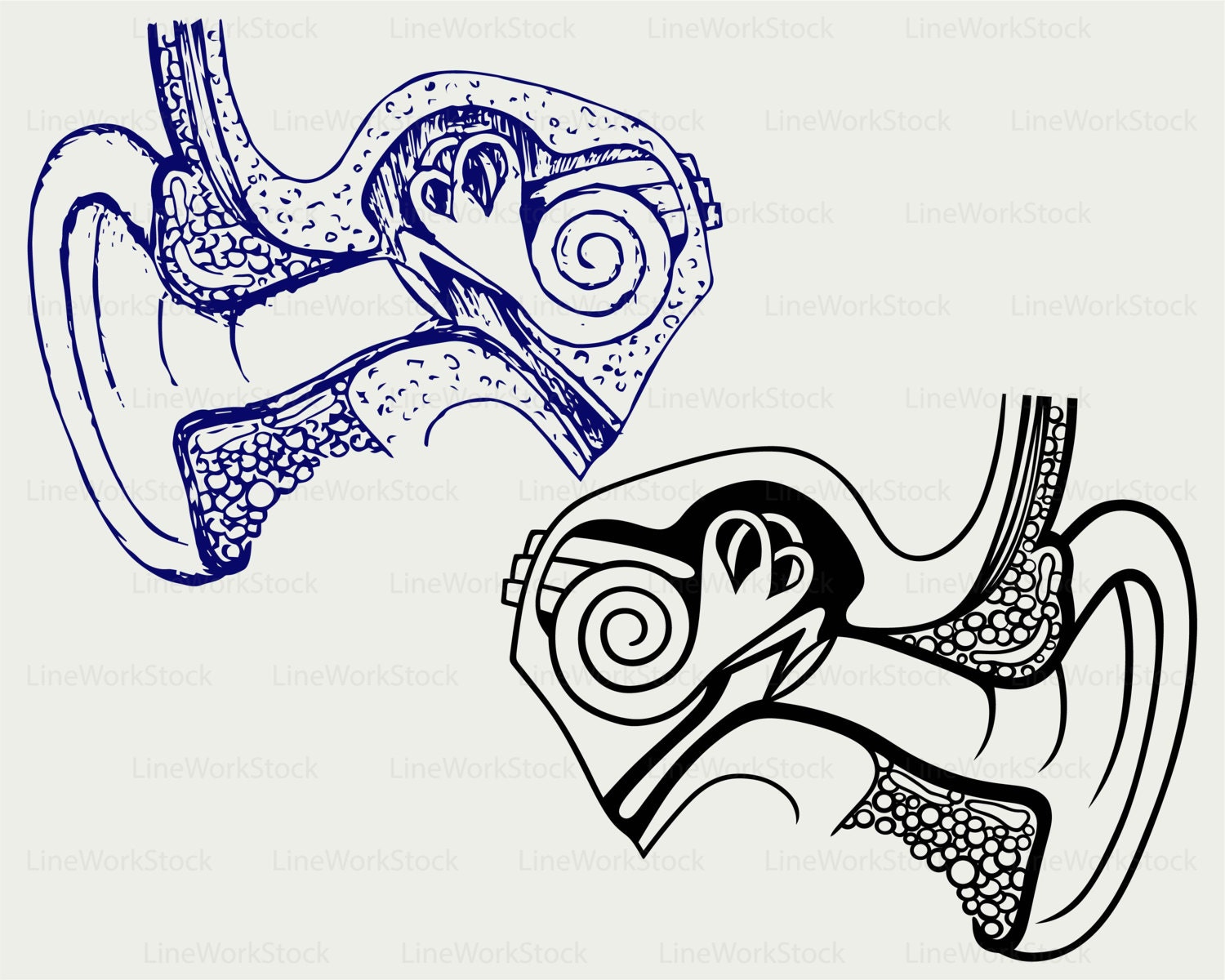 Ear Cut Files For Silhouette Hearing Svg Ear Outline SVG Ear Files for