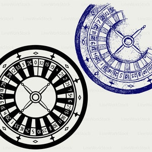 Roulette svg/roulette clipart/gambling svg/roulette silhouette/roulette cricut/roulette cut files/clip art/digital download designs/svg