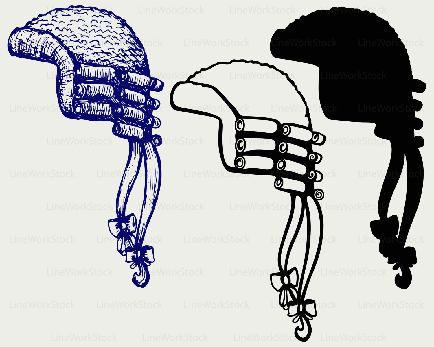 Judges wig svg/judges wig clipart/wig svg/wig Etsy