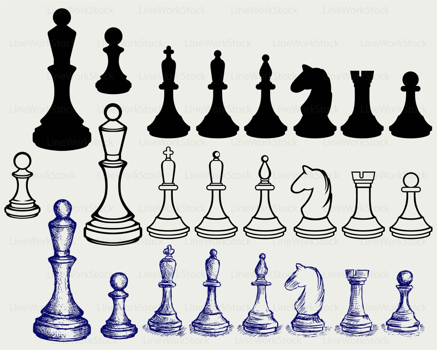 Chess SVG Chess Vector Silhouette Cricut File Clipart -  Hong
