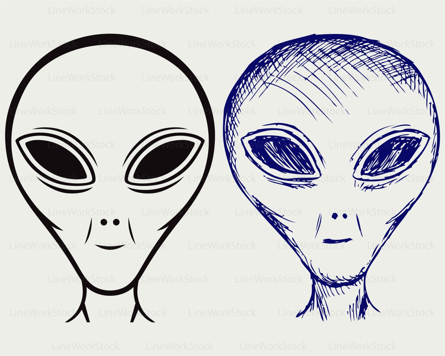 Alien ufo face extraterrestrial svg/alien clipart/alien -  Portugal