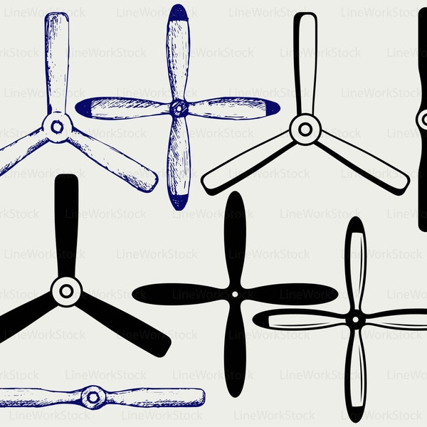 Aircraft propeller svg/propeller clipart/propeller svg/propeller silhouette/cricut/cut files/clip art/digital download/designs/svg