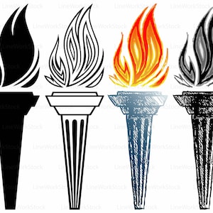 Burning torch svg/clipart/torch svg/burning silhouette/torch cricut cut files/torch clip art/torch digital download/torch designs/svg