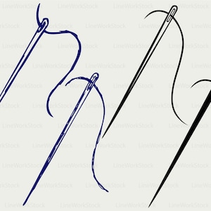 Sewing needle svg/sewing needle clipart/needle svg/needle silhouette/needle cricut cut files/clip art/digital download designs/svg