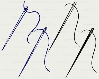 Sewing needle svg/sewing needle clipart/needle svg/needle silhouette/needle cricut cut files/clip art/digital download designs/svg