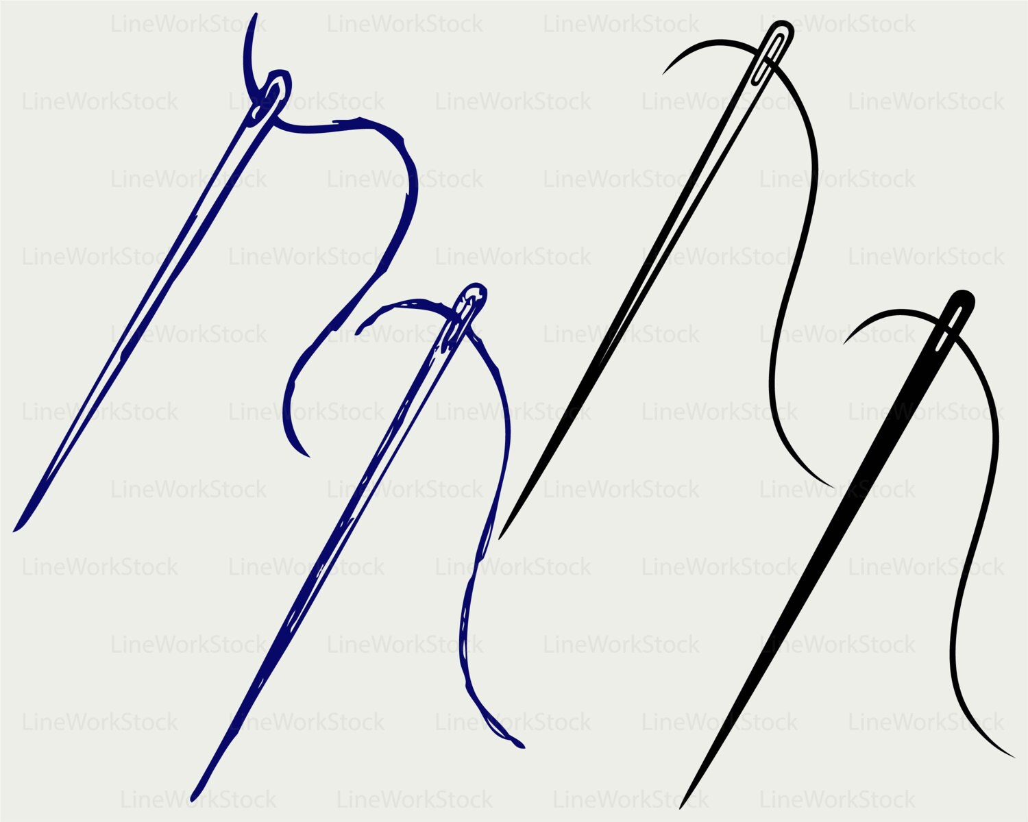 sewing needle vector