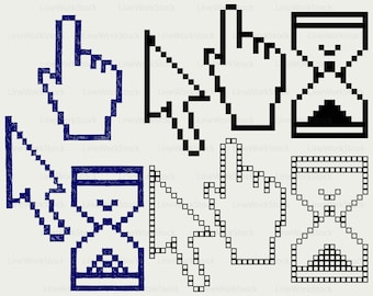 Pixel cursors svg/clipart/pixel cursors svg/cursors silhouette/cursors cricut cut files/cursors clip art/digital download/designs/svg