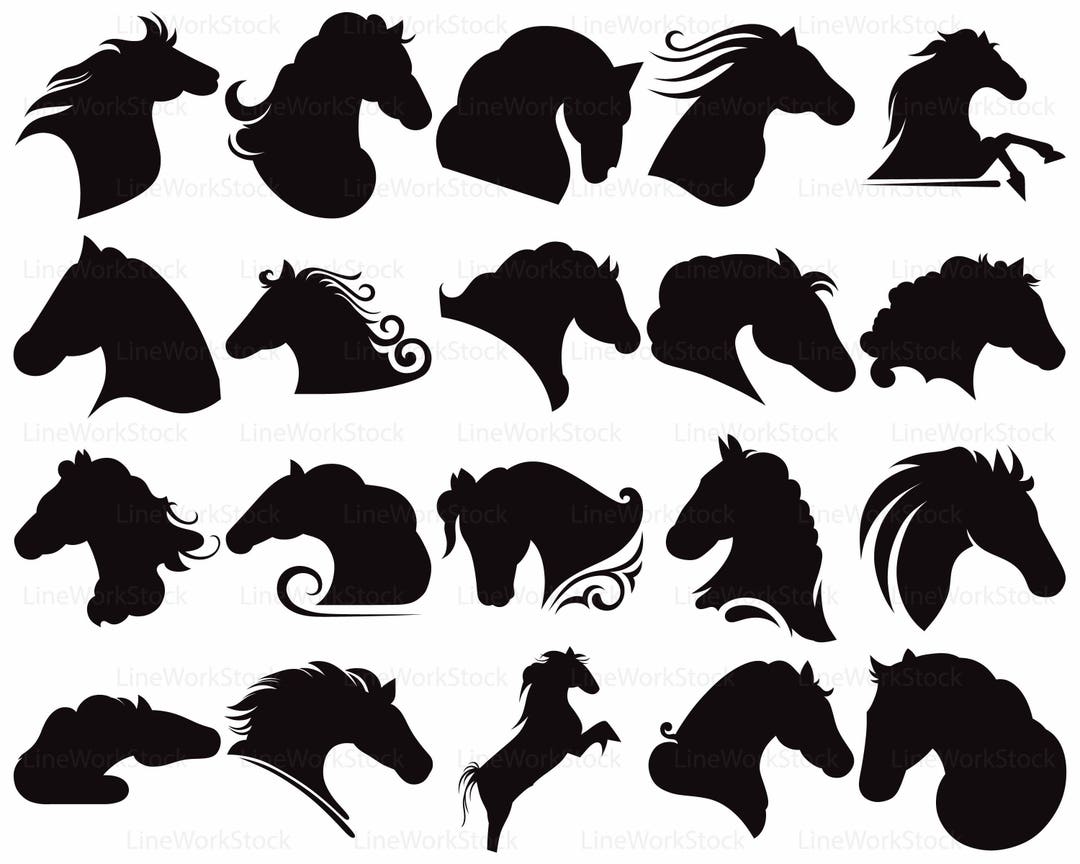 Horses Svg/horses Clipart/horses Svg/horses Silhouette/horses Cricut