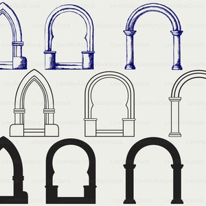 Arch svg/column clipart/arch svg/column silhouette/column cricut cut files/arch clip art/column digital download designs/svg