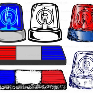 Flashing light svg/police light clipart/police light svg/police light silhouette/cricut cut files/clip art/digital download designs/svg