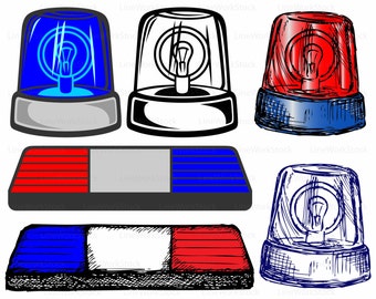 Flashing light svg/police light clipart/police light svg/police light silhouette/cricut cut files/clip art/digital download designs/svg