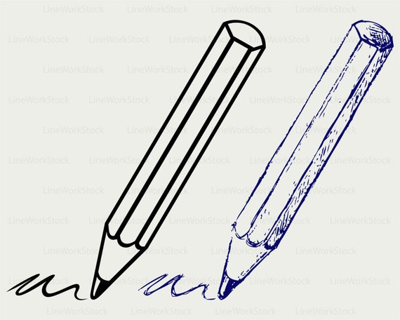 Bleistift Svg Clipart Bleistifte Svg Bleistift Etsy