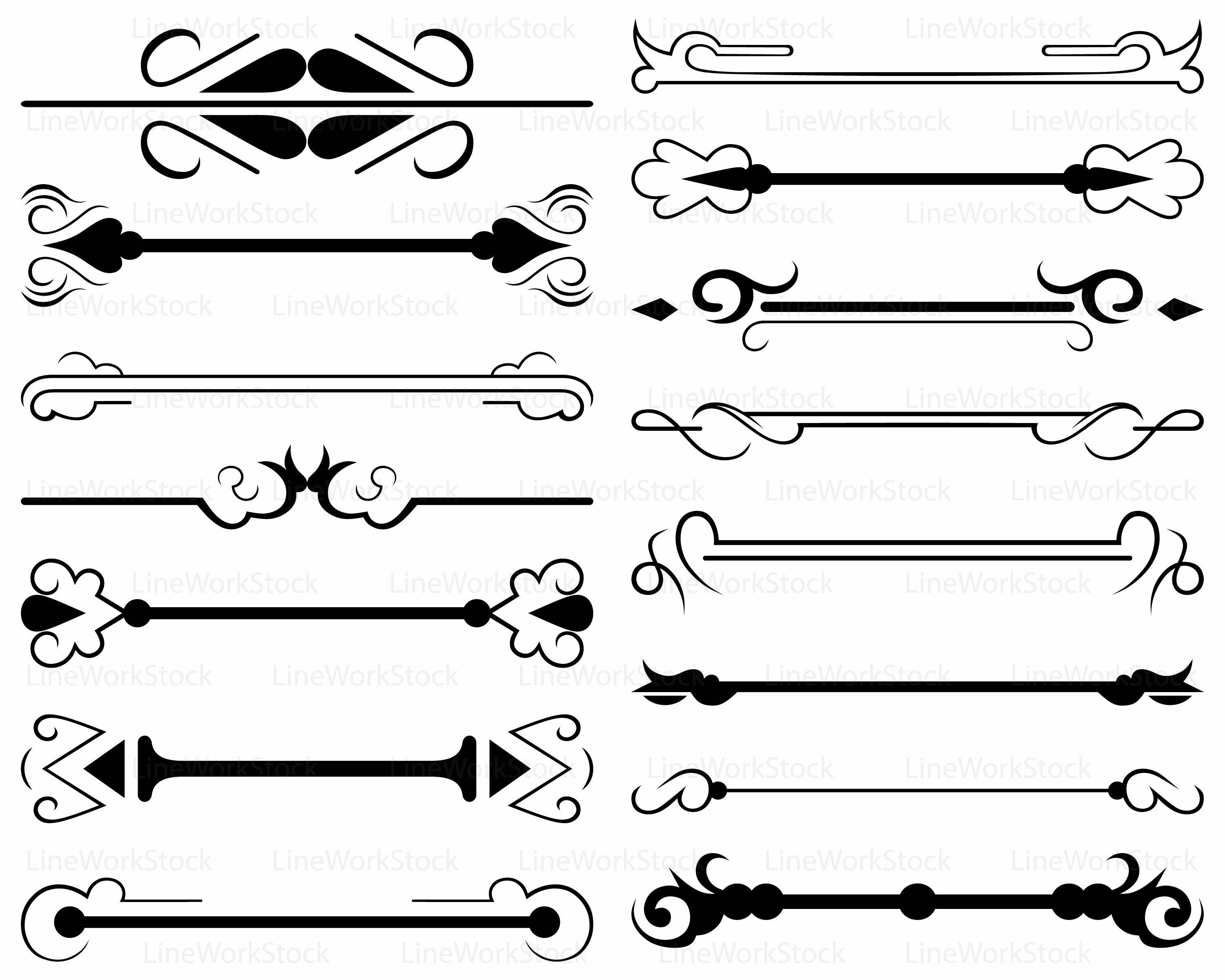 Vertical Scrolls Clipart
