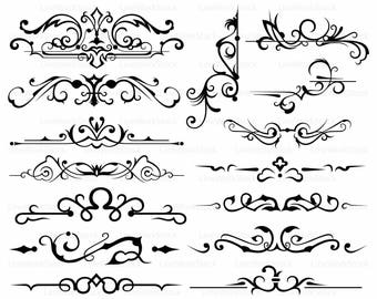 Swirl svg/scroll clipart/swirl svg/swirl silhouette/scroll cricut/swirl cut files/ornament clip art/swirl digital/divider/designs/svg
