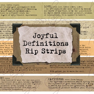 Joyful Positive Definitions Rip Strip - Bande washi - Ephemera numérique