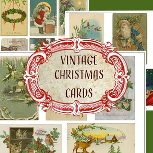 Vintage Weihnachtskarten Digitale Ephemera Postkarten