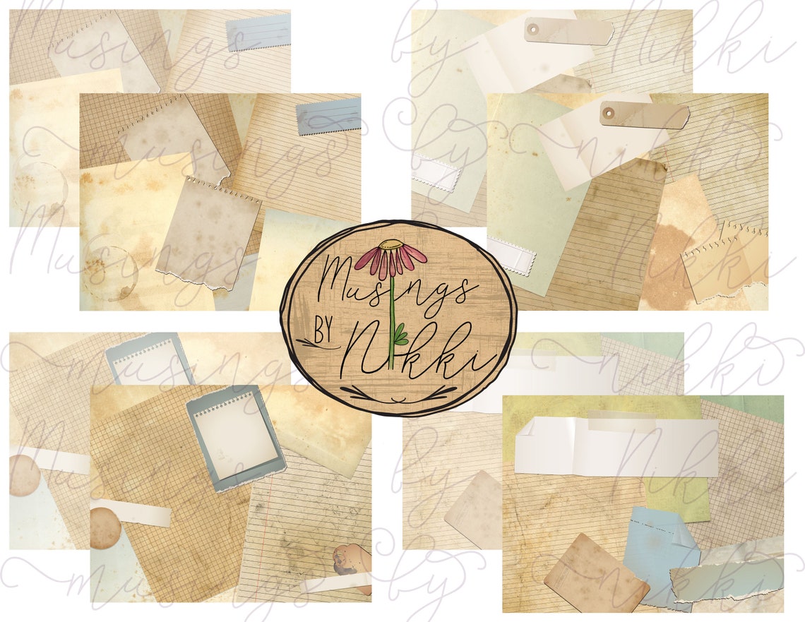 Noted Digital Journal Kit Junk Journal Kit Writing Layered Etsy Australia