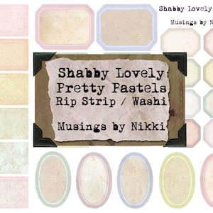Shabby Lovely Pretty Pastels Labels Digital Page