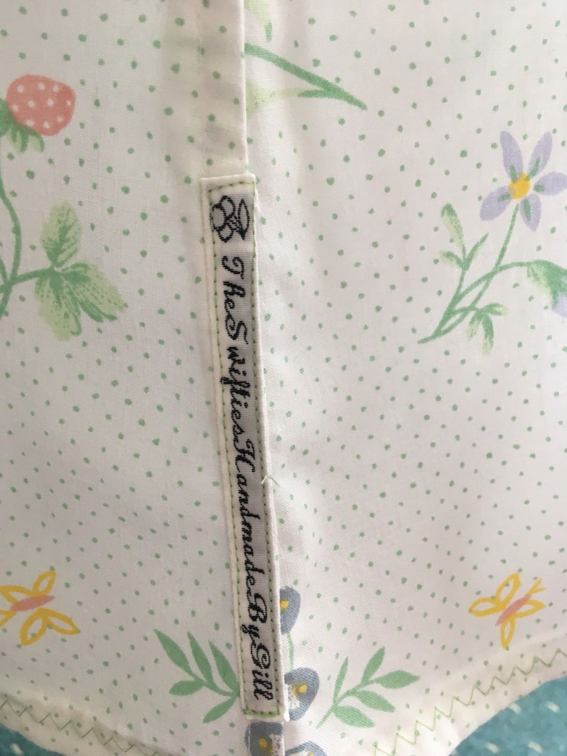 Overall Scrap Fabric UK Size 10-14 Hippy Dungaree Style Dress Bo-Ho Big Pocket WHITE Floral: Festival
