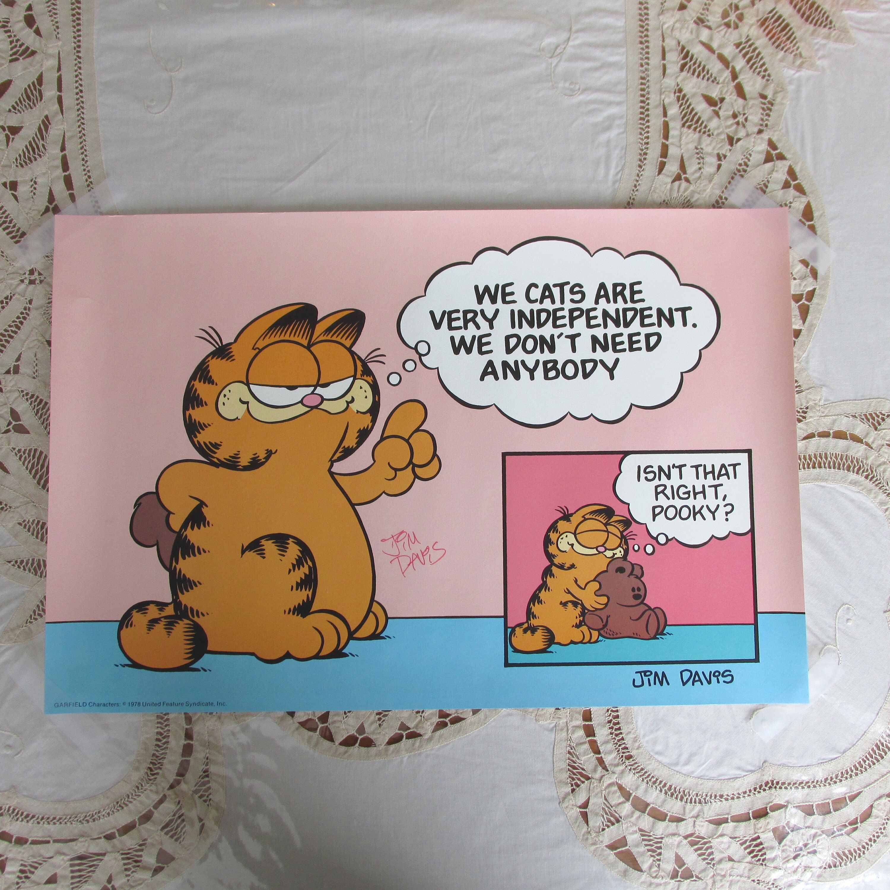 1978 Garfield Poster - Etsy Canada