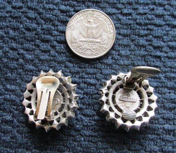 Ben-Amun Round Pewter-Tone Red Multi-Color Rhines… - image 3