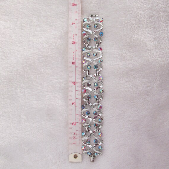 Coro Silvertone Aurora Borealis AB Rhinestone Lar… - image 5