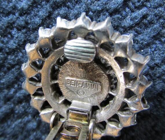 Ben-Amun Round Pewter-Tone Red Multi-Color Rhines… - image 4