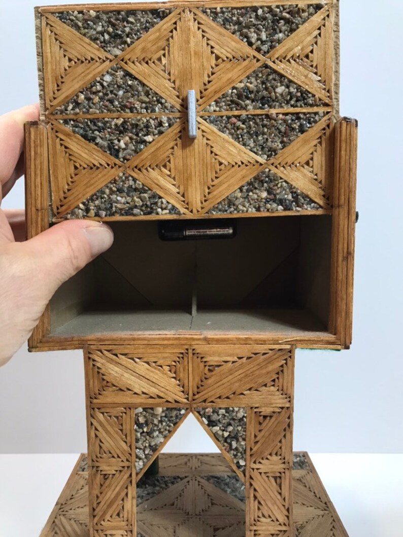 Exceptional Matchstick Clock Prison Art, Folk Art, Vintage Etsy