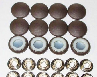 New Set Of 12 #30 Dura Snap Upholstery Buttons RV Boat Chocolate Brown