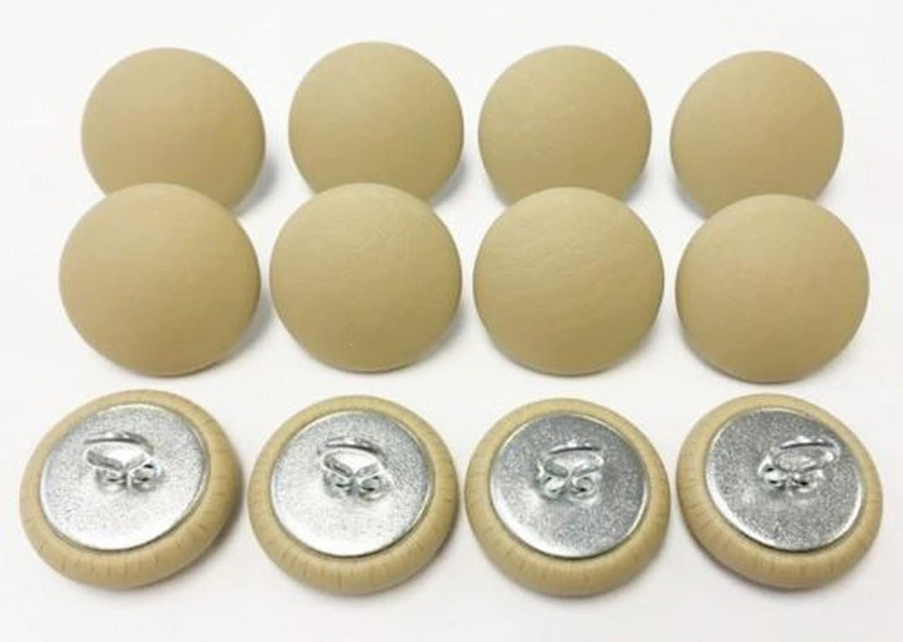 Set of 12 Wire Back Upholstery Buttons Parchment Tan Vinyl Choice of Size 22 30 36 45 Etsy