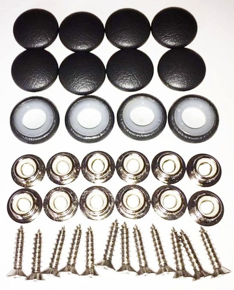 New Set of 12 30 Dura Snap Upholstery Buttons RV Boat Black Vinyl Etsy