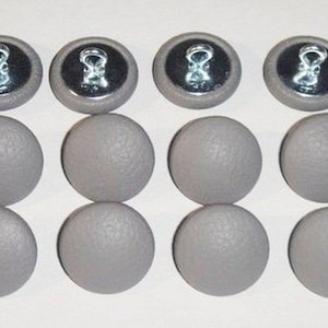 Set Of 12 Wire Back Upholstery Buttons Medium Gray Vinyl Choice Of Size 22 30 36 45