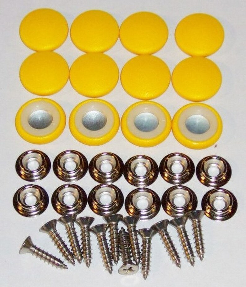 New Set of 12 30 Dura Snap Upholstery Buttons RV Boat Bright Yellow