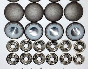 Vstar Products Set Of 12 Dura Snap Upholstery Buttons #30 Metallic Pewter  Vinyl