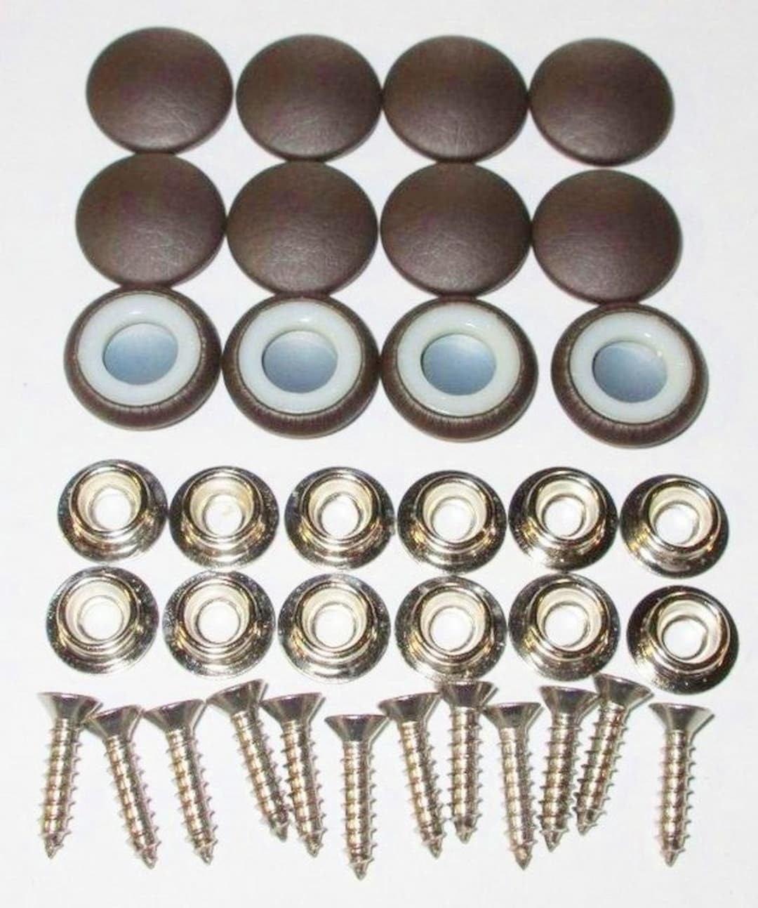 New Set of 12 30 Dura Snap Upholstery Buttons RV Boat Chocolate Brown