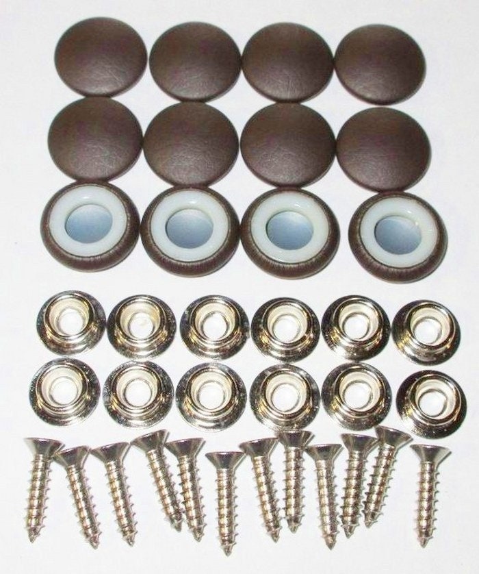 12 Dura Snap Upholstery Buttons Distressed Burgandy Choice Of Size And  Screws