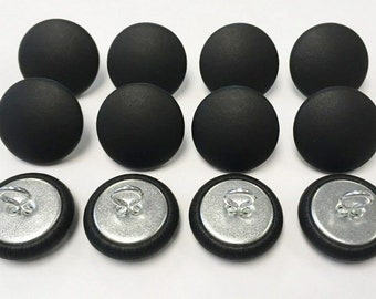 Set Of 12 Wire Back Upholstery Button Black Vinyl Choice Of Size 22 30 36 45