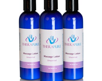 TheraPure Certified Organic Essential Massage Lotion, 4oz, Scented